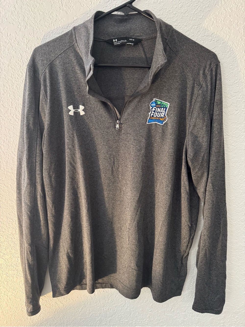 Under Armour Dark Gray Quarter-Zip with Final Four Patch